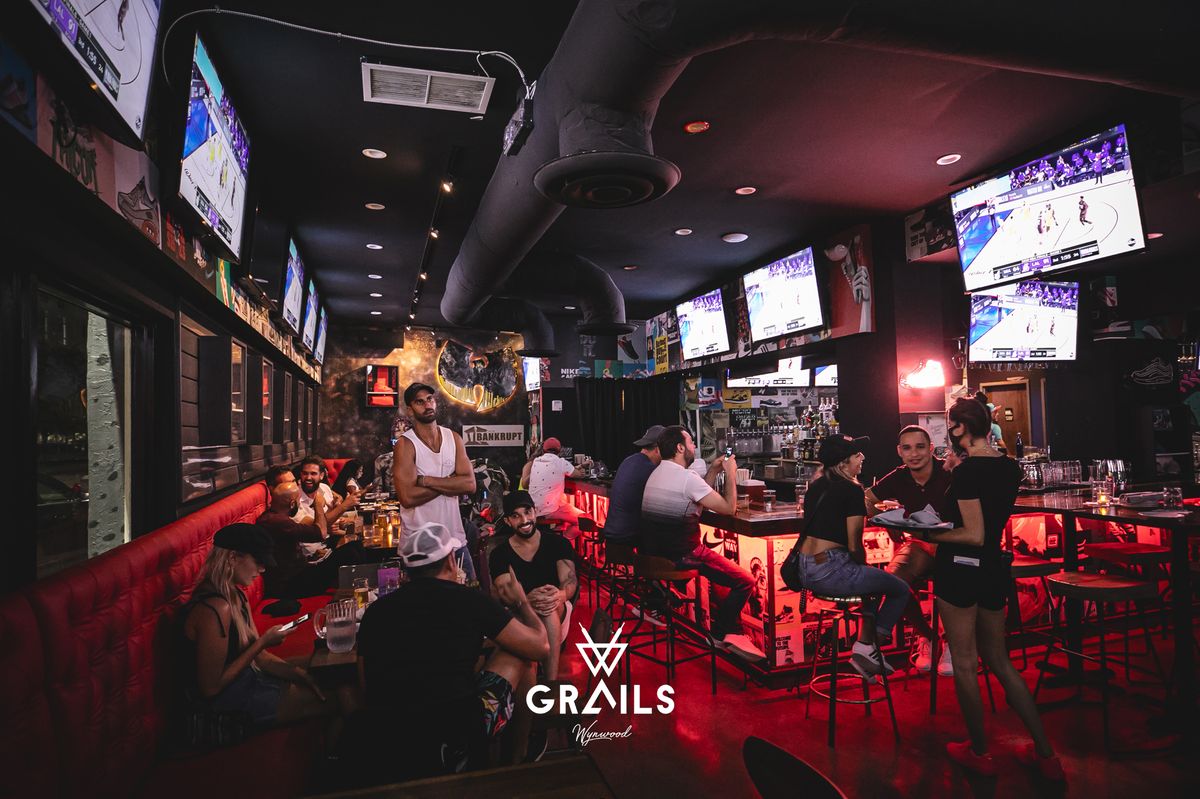 NBA watch party at Grails Miami interior