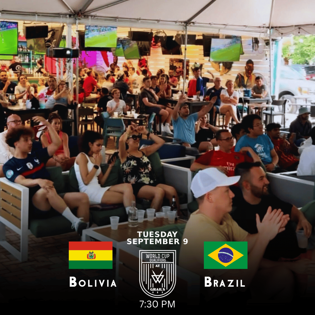Brazil fans during a CONMEBOL World Cup qualifier watch party at Grails Miami